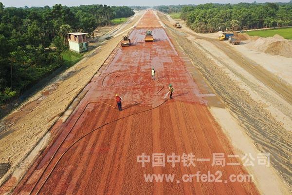 孟加拉铁路项目路基表层施工 孟加拉铁路项目路基表层施工
