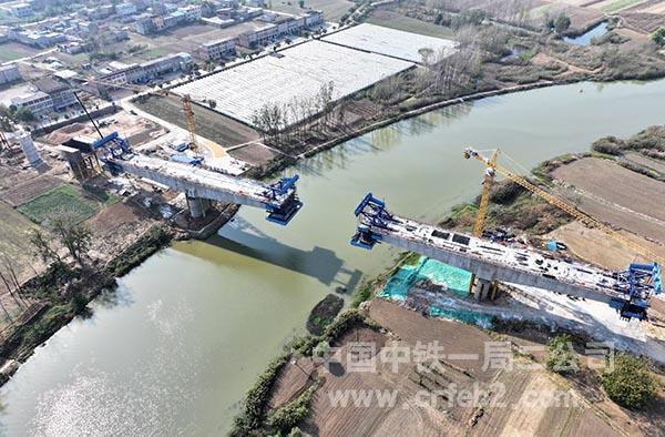 4浍河特大桥施工1 4浍河特大桥施工1